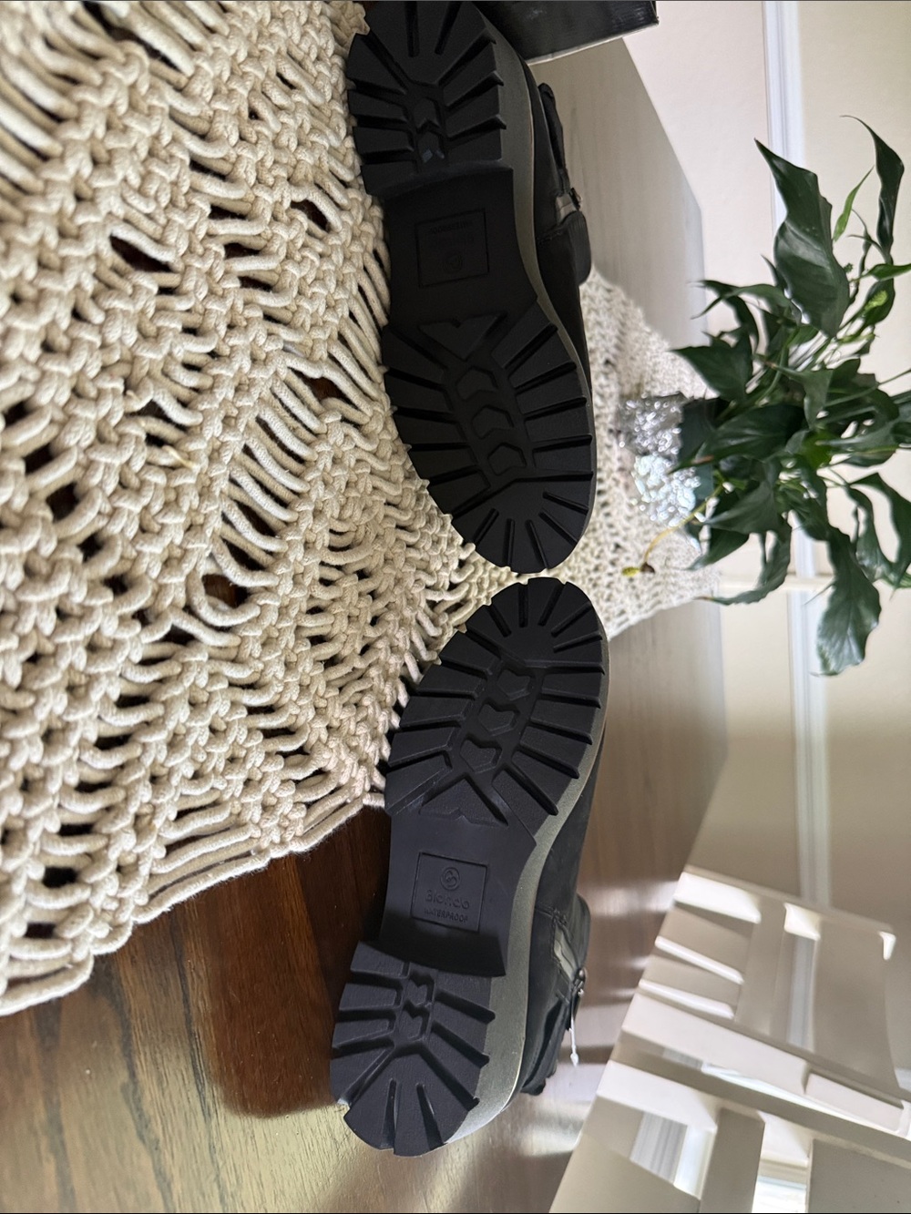 Blondo Black Lug Platform Chelsea Booties - Picture 6 of 9
